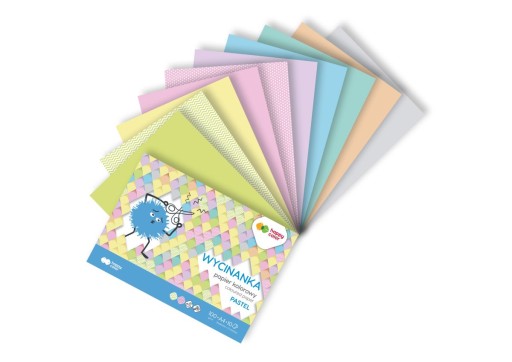 Pastelový vystrihovací blok A4 10 listov 100g Happy Color zošit z farebných papierov