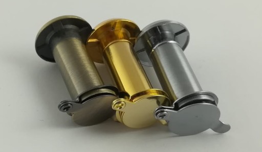 Priezor dvierok 35-60mm 14mm chrómová mosadz patina
