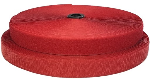 VELCRO VELCRO VELCRO PÁSKA OBOJSTRANNÁ SILNÁ ČERVENÁ - 25mm