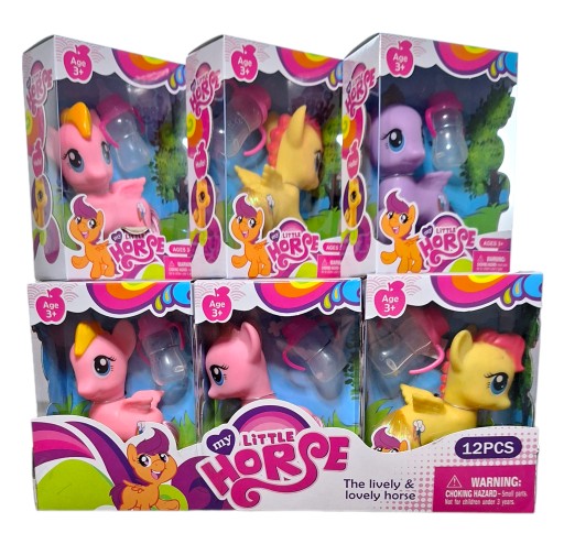 Krásny Pony Horse v sete s fľašou 16245