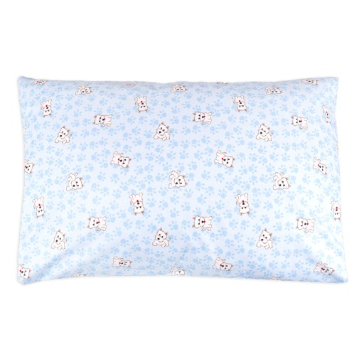 Obliečka na vankúš 50x80 cm psie labky modrá