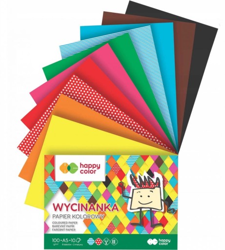 Papierový výrezový blok A5 Happy Color, 10 kariet