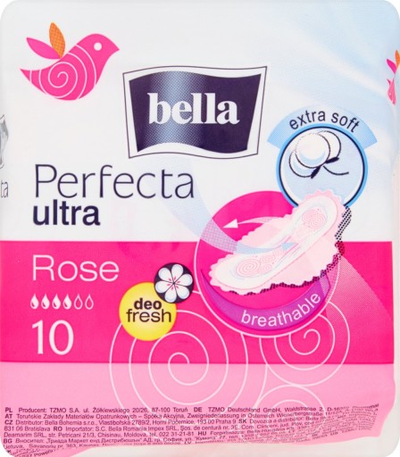 BELLA PERFECTA SANITÁRNE VLOŽKY 10KS ROSE ULTRA