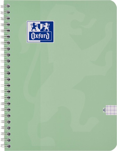 Oxford Touch Pastel kruhový zápisník A5/80k, mriežka, 2 špirálky