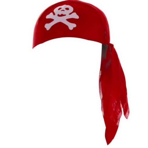 PIRÁTSKA čiapka BANDANA červená šatka s lebkou