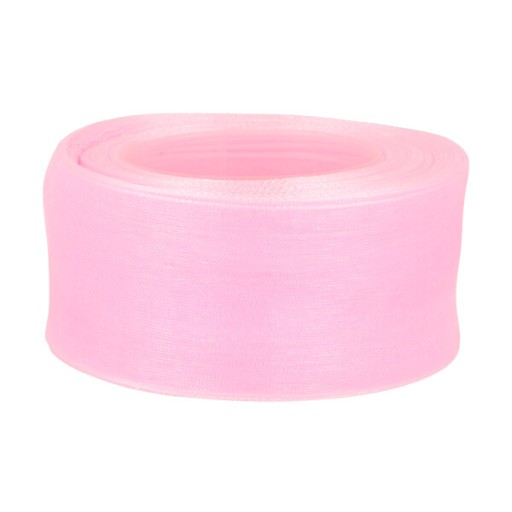 ŠIFÓNOVÁ STUHA SVETLO RUŽOVÁ polyesterová STUHA 40mm ORGANZA 3040