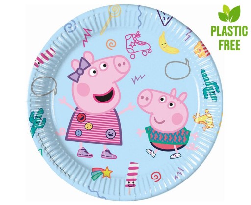 8 ks papierové taniere Peppa Pig 23 cm