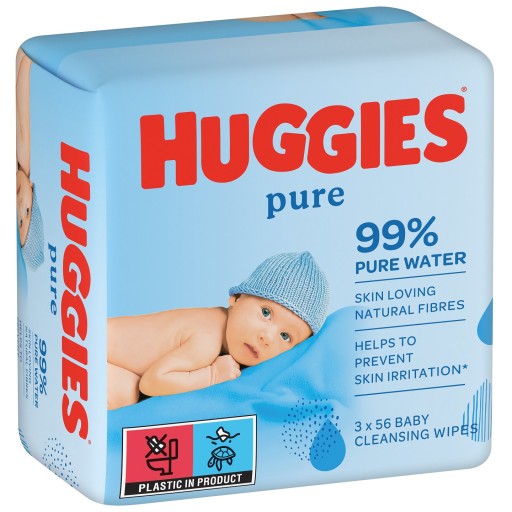 HUGGIES Pure Triplo vlhčené obrúsky 168 ks