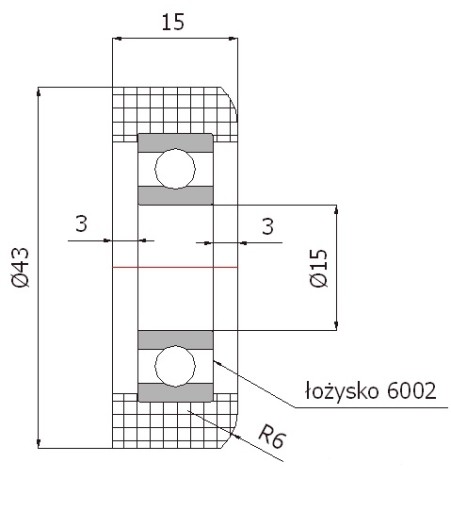 VALIČKA, KOLESO NA BRÁNY, VALKY NA BRÁNY fi 43 mm