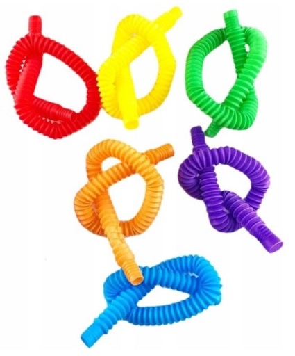 Pop Tubes Sensory Squishy Tubes Antistresová hrubá XXL hračka 6ks