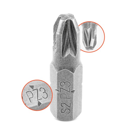Skrutkovacie bity PZ3 25mm KLIMAS 10 ks.