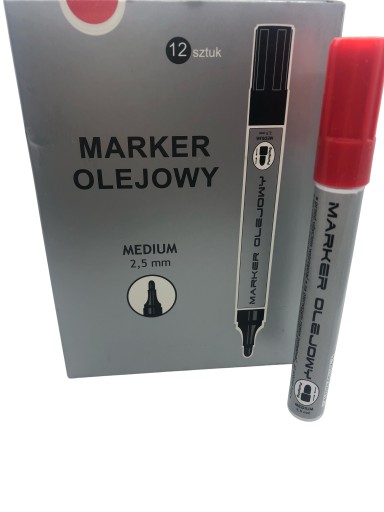 OLEJOVÝ ZNAČOVAČ Okrúhly ČERVENÝ