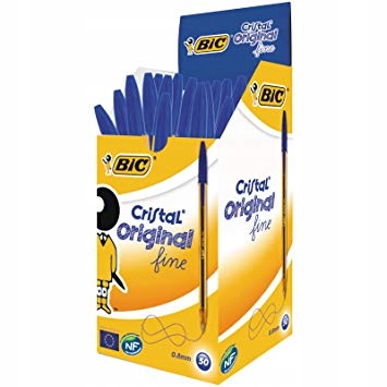 BIC CRISTAL ORIGINAL KANCELÁRSKE PERO, MODRÉ