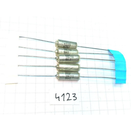 Tantal 22uF 15V 5x12 20% KEMET T110 axiálny x5