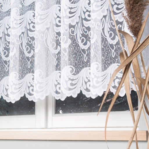 Žakárový záves z metra White, výška 150cm