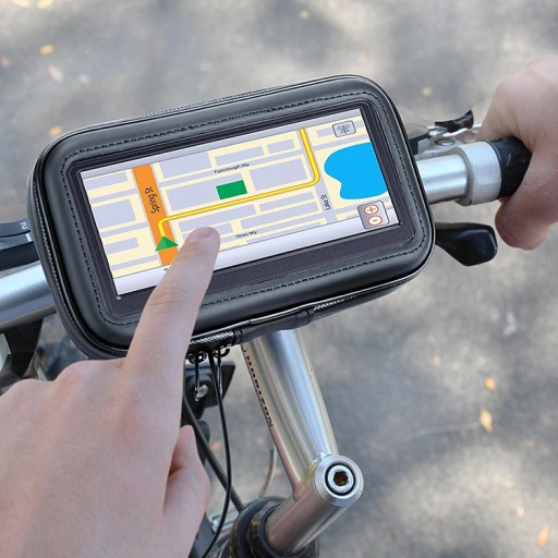 VODEODOLNÝ DRŽIAK TELEFÓNU NA BICYKEL MONTOVANÝ NA RIADITEĽ MOTORA XL BICYKLA
