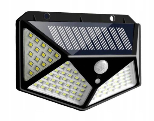 VÝKONNÁ SOLÁRNA ZÁHRADNÁ LAMPA SÚMRAK POHYBOVÝ SENZOR 100 LED IP65