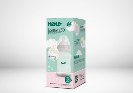 150 ml NENO BOTTLE fľaša s cumlíkom, 0-3 mesiace