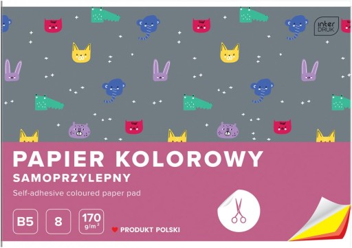 Farebný samolepiaci výrezový blok B5 8 listov