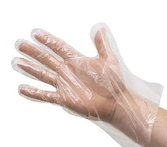 JEDNORÁZOVÉ RUKAVICE Z HDPE FÓLIE M (100) REDPLAST