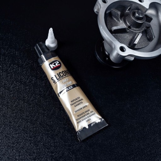K2 ČIERNY SILIKÓN VYSOKÁ TEPLOTA do +350C 85g V tube
