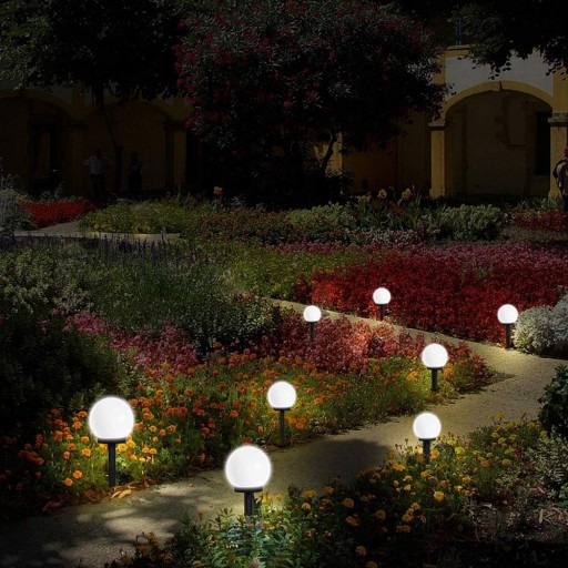 SLNEČNÁ ZÁHRADNÁ LAMPA, BIELA LED NAČERPÁVANÁ, 10CM