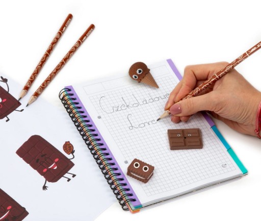 GUMA ČOKOLÁDOVÝ COOKIE ĽAD NA ŠKRABENIE a VONNÁ ceruzka KIDEA