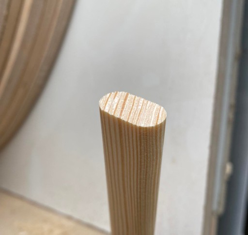Borovicová priečka do postieľky, priemer 12/22, 630 mm