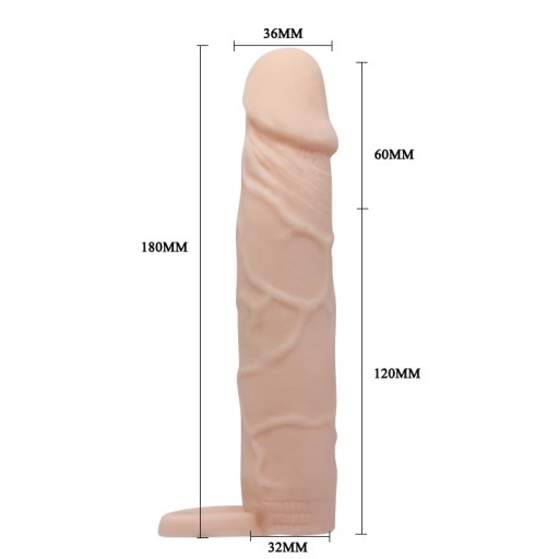 Návlek na penis 18cm Predĺženie + 6cm Pretty Love