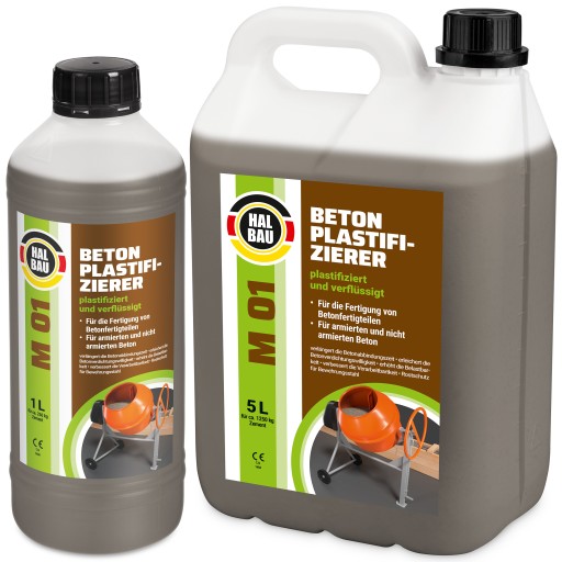 Plastifikátor na betón a potery 1L Halbau M01