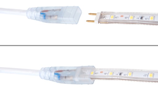LED PÁS 230V 2835/60 1M IP68 5W TEPLÁ BIELA