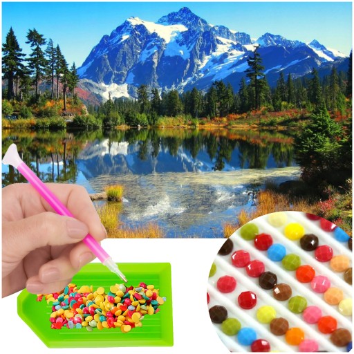 Diamantové vyšívanie MOUNTAIN LANDSCAPE Diamantová maľba 5D diamantový rezací papier