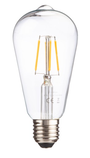 E27 4W ST64 FILAMENT CLEAR LED žiarovka