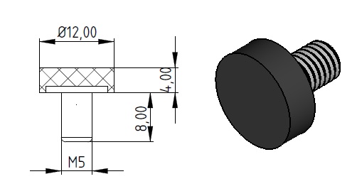 VIBROISOLATOR D 12x4 M5 nárazník gumový vankúš