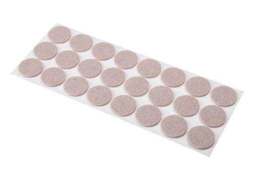 PODLOŽKY PLSTENÉ 29 mm okrúhle béžové 24 ks
