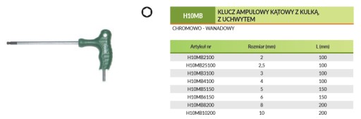Imbusový kľúč, 6 mm, Jonnesway H10MB6150