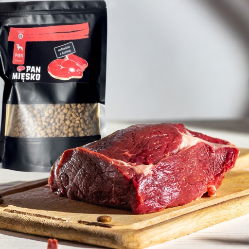Pan Mięsko suché krmivo pre psov hovädzie a kozie XS 1kg