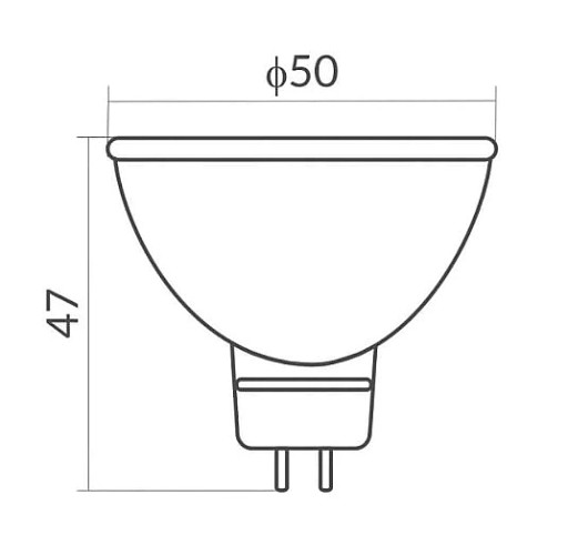 LED žiarovka MR16 so závitom 3000K teplá farba 2W=20W