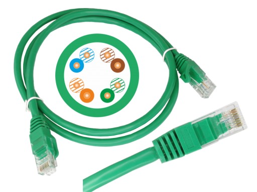 Kábel LAN 0,25 m, internet kat.5e UTP, 10 ks