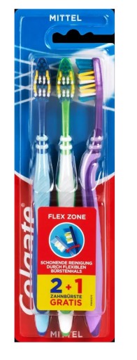 Zubná kefka Colgate Flex Zone Medium 3 ks