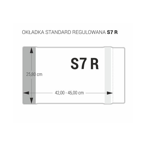 Knižný obal 258 mm nastaviteľný obal OZK-58