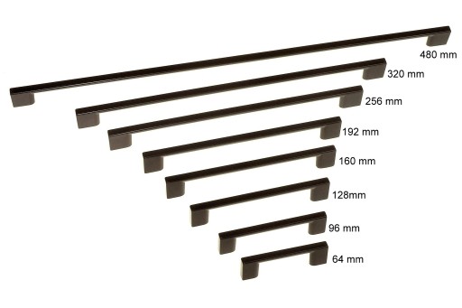 Nábytková úchytka 2576 čierna 128mm SCHWINN