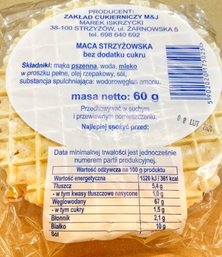 Maca Strzyżowska bez cukru 60g