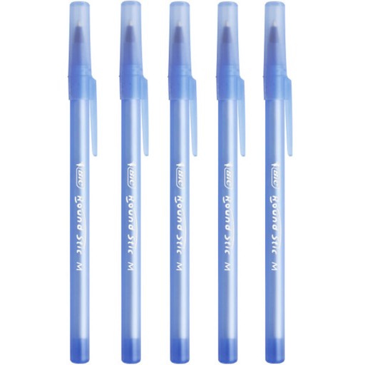 5 ks x BIC Round Stic Classic guľôčkové pero 1,0 mm, modré