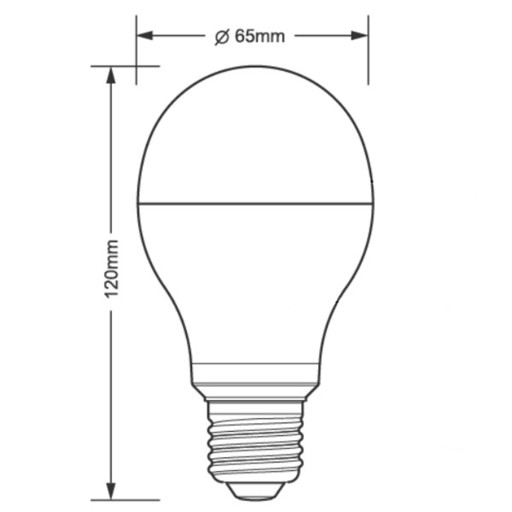 E27 A65 LED žiarovka 14W = 100W 1521lm 4000K Neutrál TOSHIBA Stmievateľná