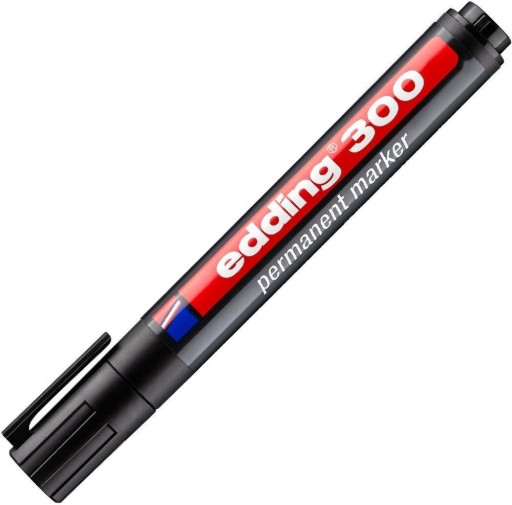 Čierny permanentný popisovač, okrúhle pero, hrúbka 1,5-3 mm, na akýkoľvek povrch