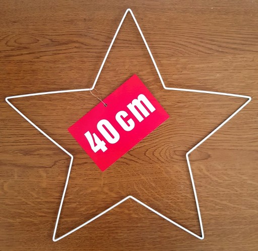 BIELA kovová hviezda 40 cm - lapač snov