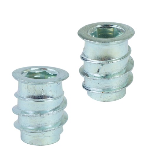 10x nástrčná skrutka M6 x 15 mm, nábytková vložka na drevo, so 6 imbusovým kľúčom
