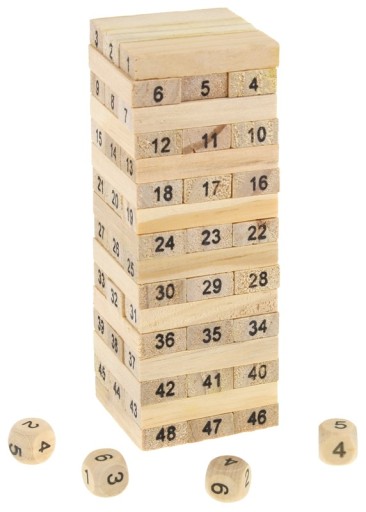 Veža rodinná arkádová hra Drevené puzzle kývajúca sa veža