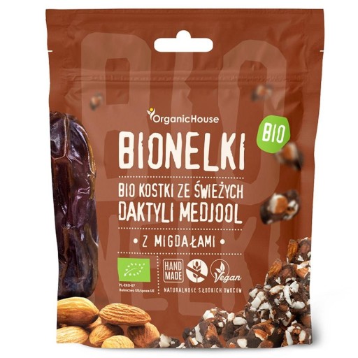 Bezlepkové bio datľové pralinky s mandľami 50 G - Bio dom